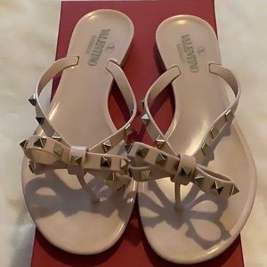Valentino Rockstud Jelly Thongs